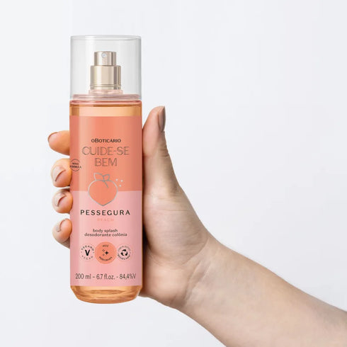 O Boticário Cuide-se Bem Pessegura Body Splash Deodorant Cologne 200ml